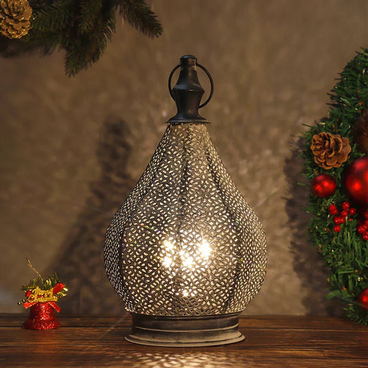 Casablanca - Moroccan Table Lamp with Exquisite Design and Warm Light Silver NALANI