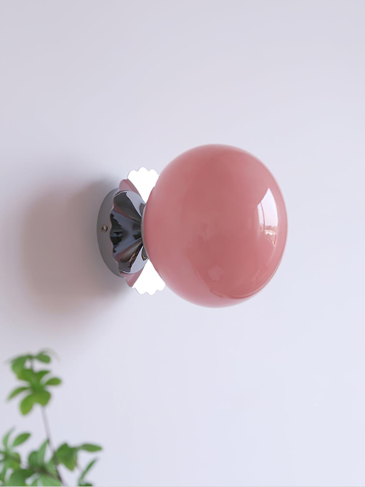 Pink Glass Diffuser Wall Sconces Ceiling Light Modern Metal NALANI