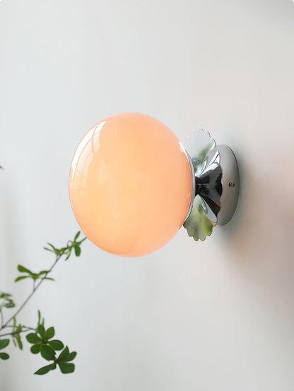 Pink Glass Diffuser Wall Sconces Ceiling Light Modern Metal NALANI