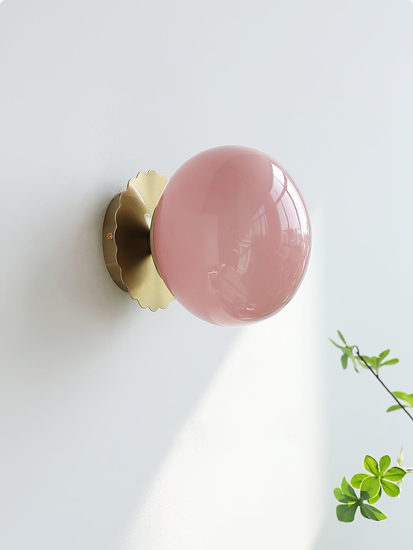 Pink Glass Diffuser Wall Sconces Ceiling Light Modern Metal NALANI