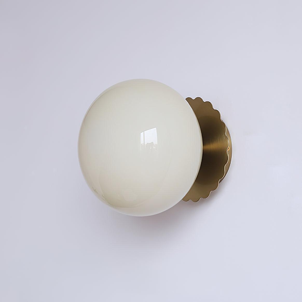 Pink Glass Diffuser Wall Sconces Ceiling Light Modern Metal ∅ 7.9″ x H 7.1″ Dia 20cm x H 18cm Gold+Beige NALANI