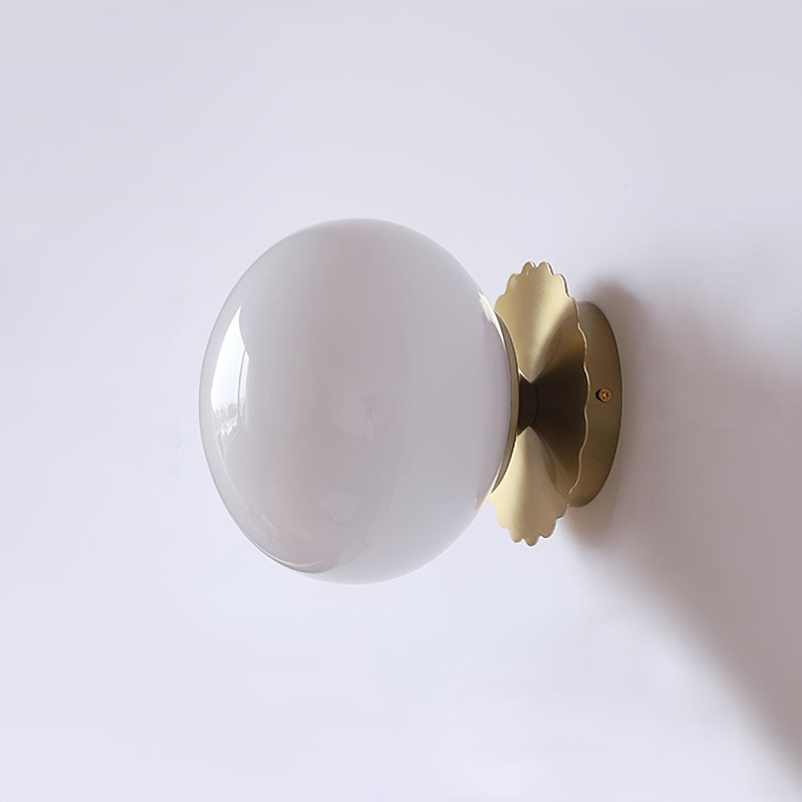 Pink Glass Diffuser Wall Sconces Ceiling Light Modern Metal ∅ 7.9″ x H 7.1″ Dia 20cm x H 18cm Gold+White NALANI