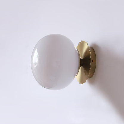 Pink Glass Diffuser Wall Sconces Ceiling Light Modern Metal ∅ 7.9″ x H 7.1″ Dia 20cm x H 18cm Gold+White NALANI