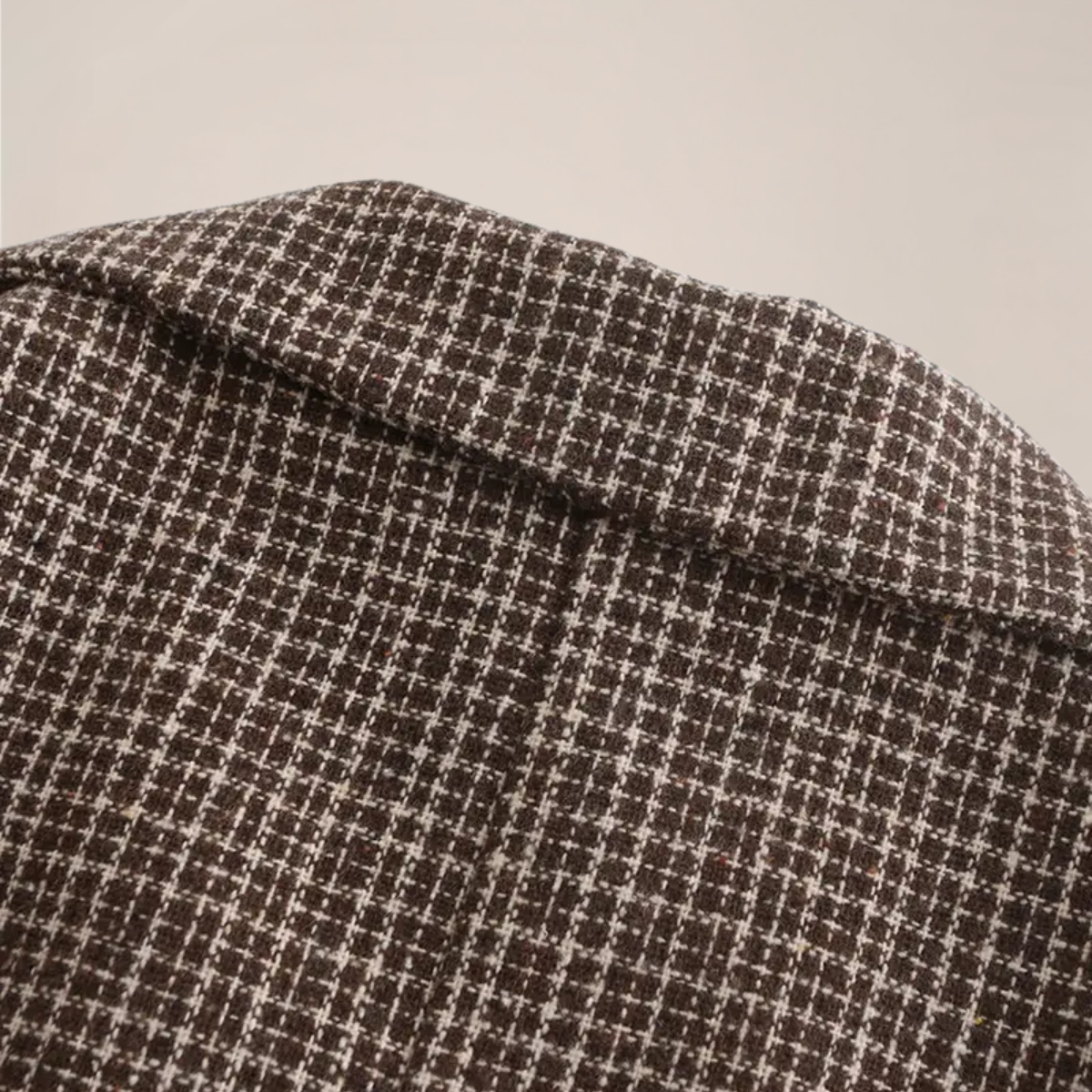 Double Breasted Slim Fit Checked Pattern Blazer Tailored Jacket