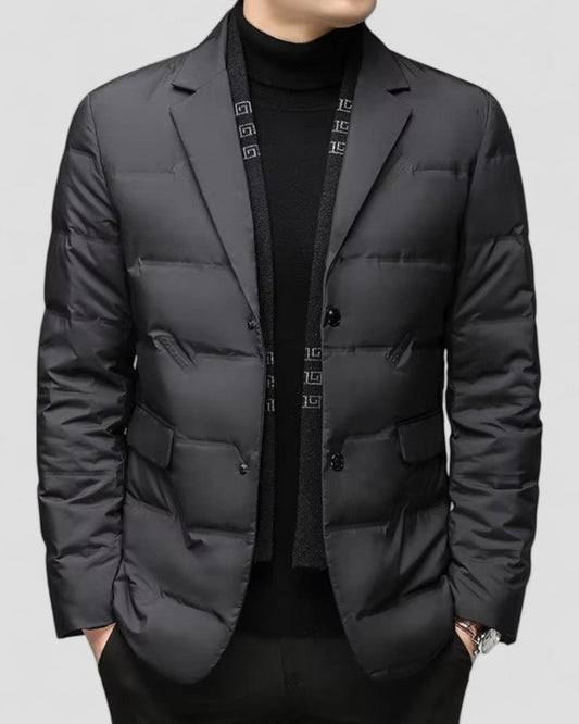 Men's Quilted Padded Jacket For Smart Casual Winter Wear