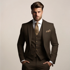 Three-Piece Men's Blazer With Waistcoat