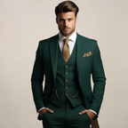 Three-Piece Men's Blazer With Waistcoat