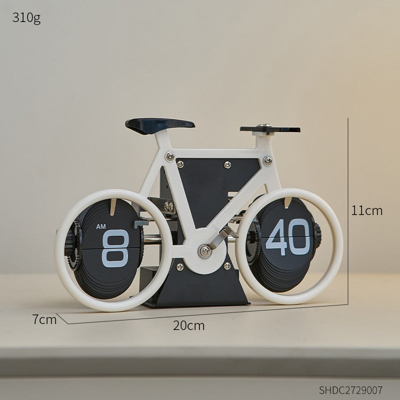 Bicycle Flip Clock with Retro Design for Unique Home Decor NALANI