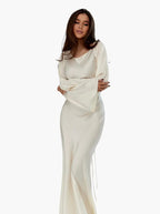 Women’s Long Sleeve Dress | Maxi With Clean Lines And Sleek Silhouette For Day To Night Wear, Effortless Maxi