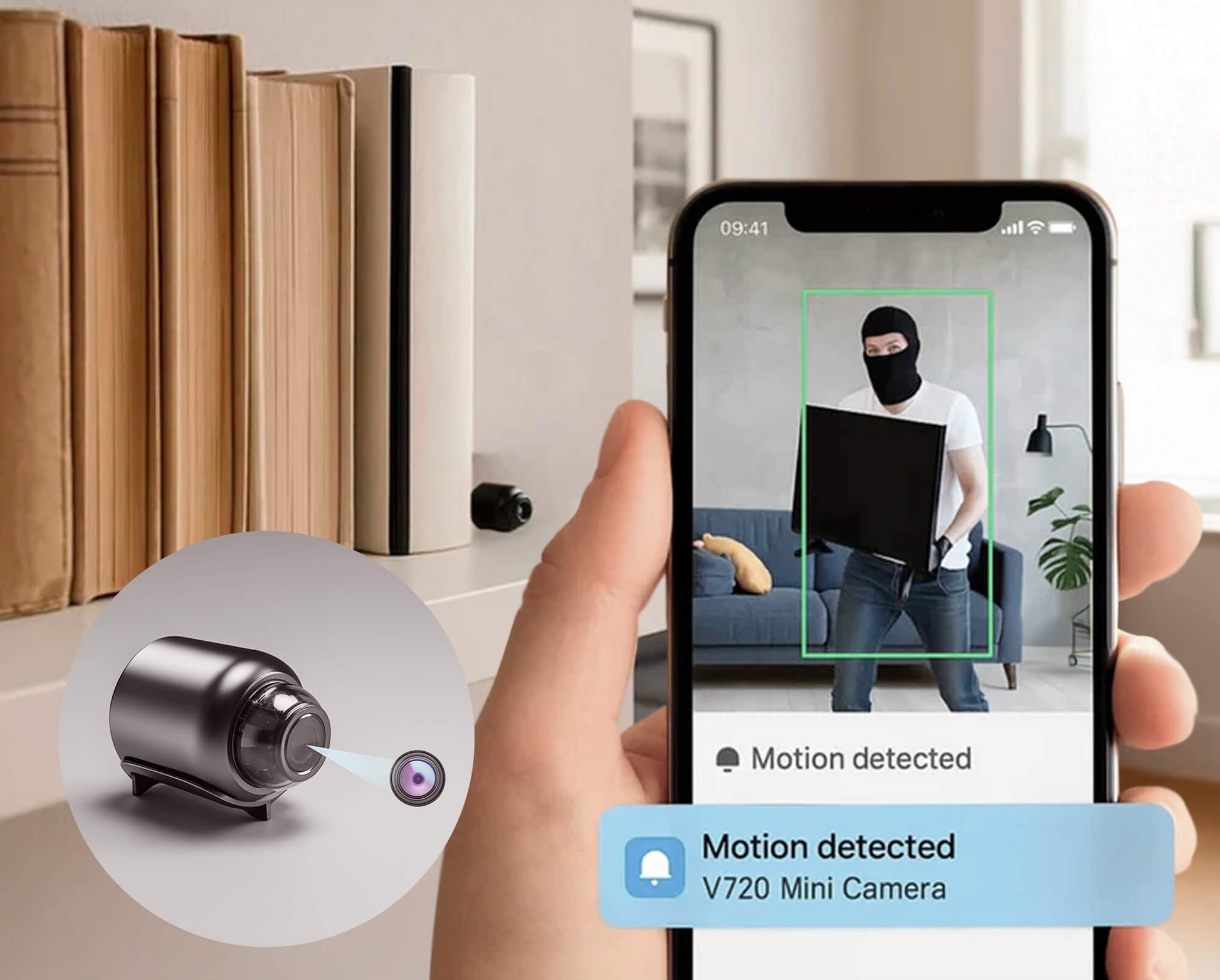 Mini Wireless Hidden Camera With Audio For Nanny Monitoring NALANI