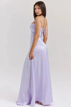 Gabriella – The Silky Satin Corset Maxi Dress Elegant Evening Dress