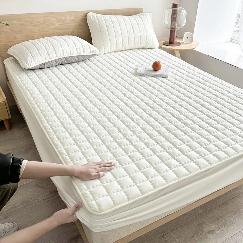 Breathable Mattress Protector Antibacterial Allergen Shield White NALANI