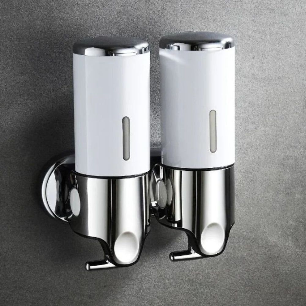 Modern Wall Mounted Soap Dispenser For Bathroom Decor 2 pieces White NALANI