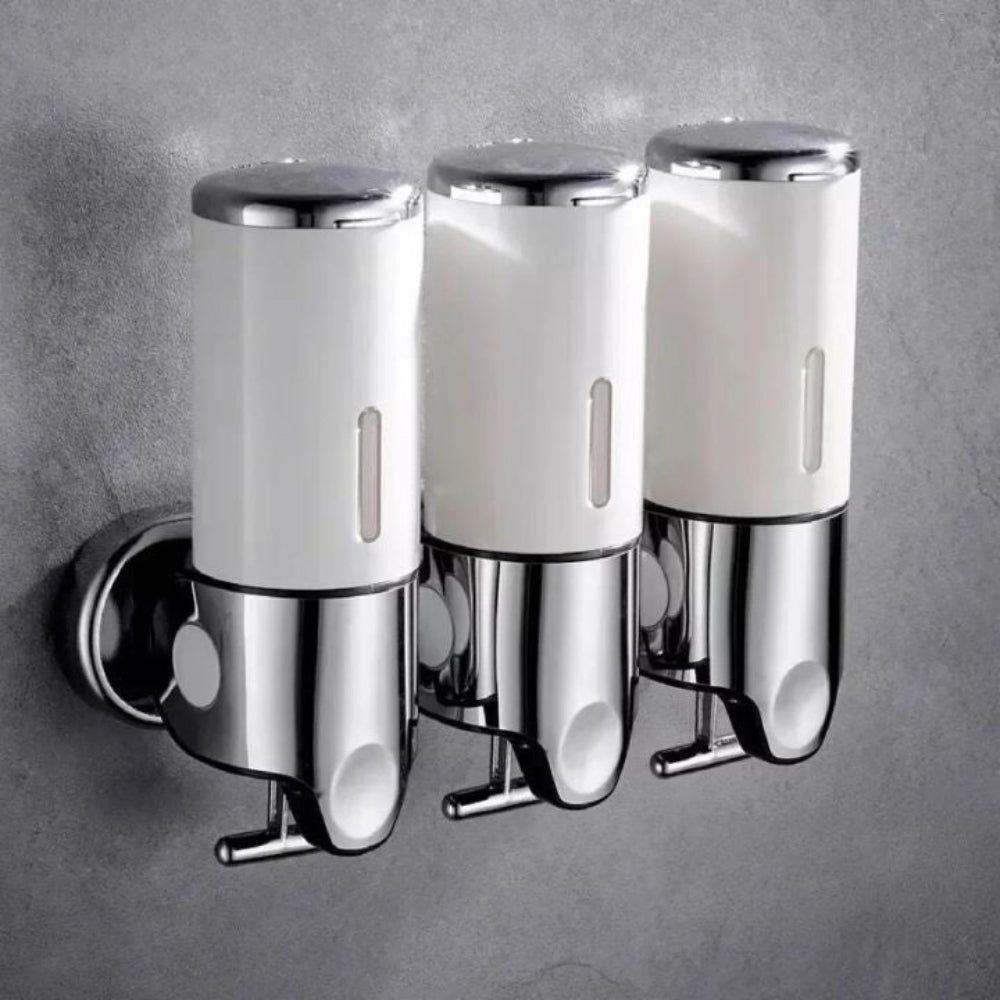 Modern Wall Mounted Soap Dispenser For Bathroom Decor 3 pieces White NALANI