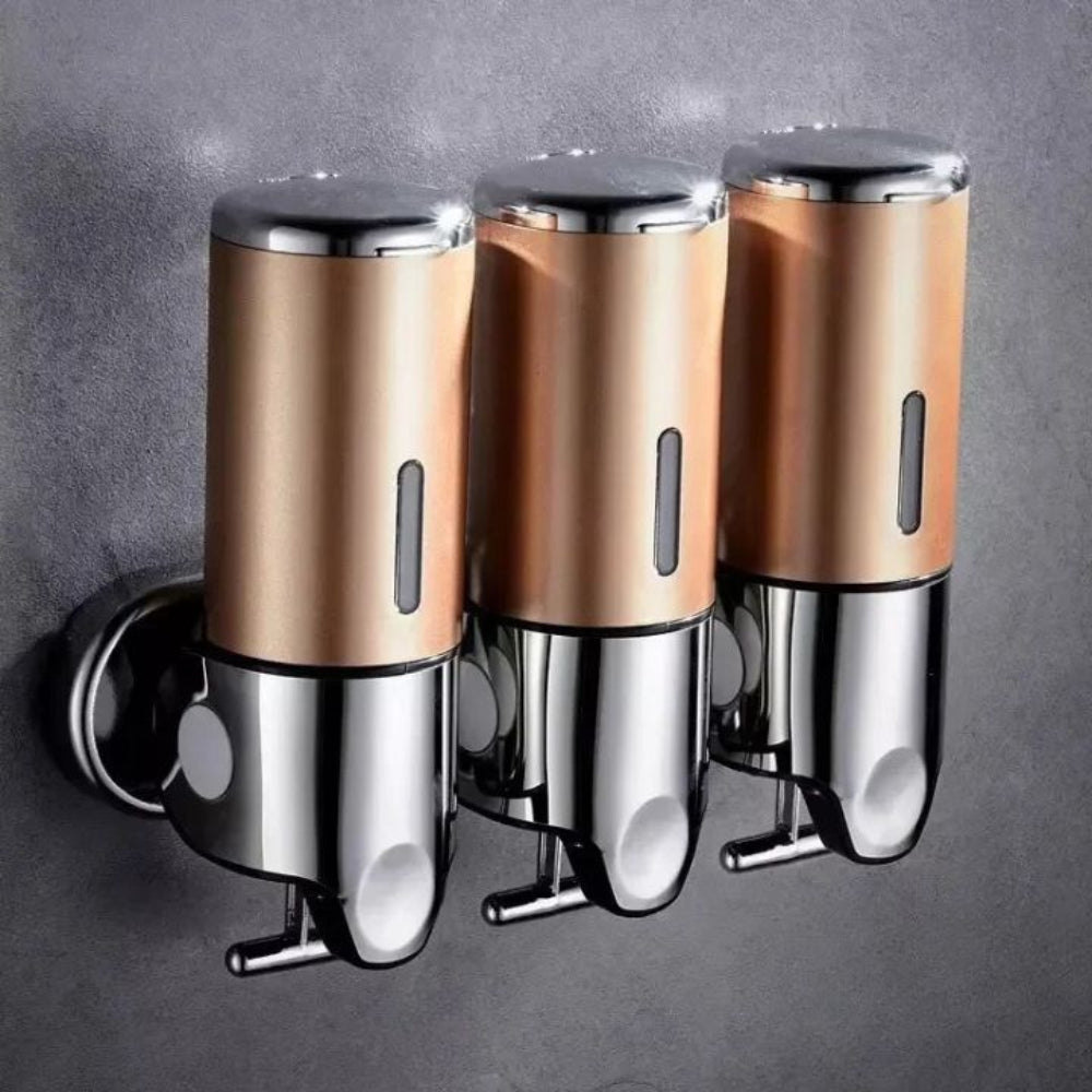 Modern Wall Mounted Soap Dispenser For Bathroom Decor 3 pieces Gold NALANI