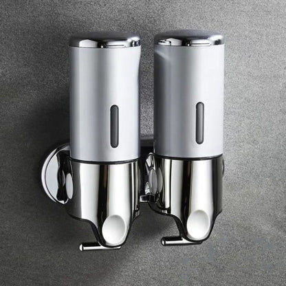 Modern Wall Mounted Soap Dispenser For Bathroom Decor 2 pieces Silver NALANI
