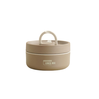 Multi Layer Insulated Lunch Box With Free Carry Bag Brown Small NALANI