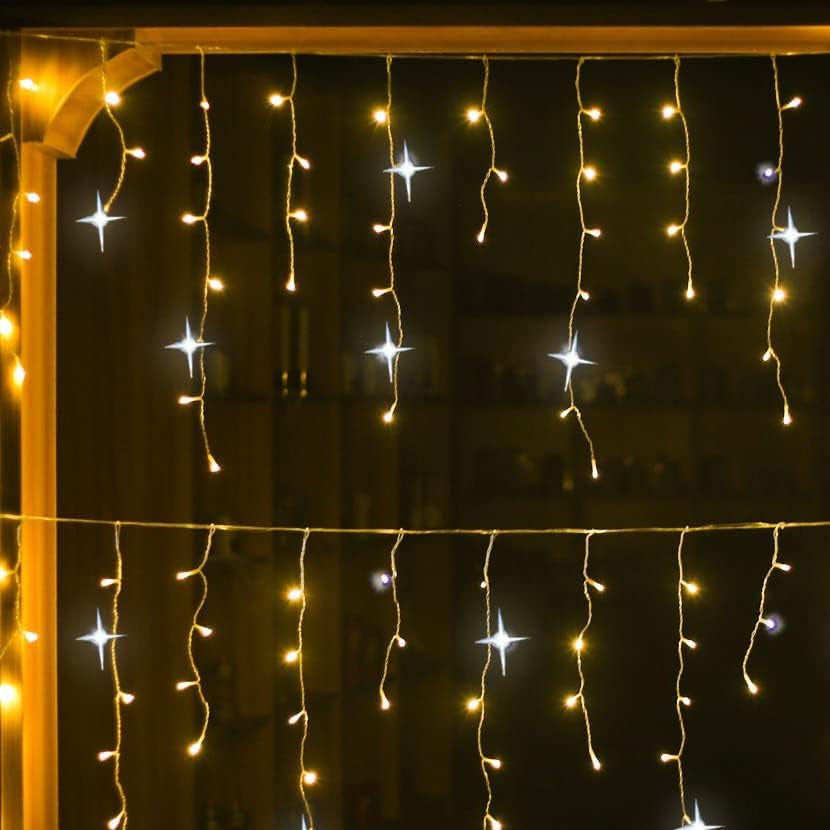 18m Led Curtain Lights Outdoor Christmas Festive Glow NALANI