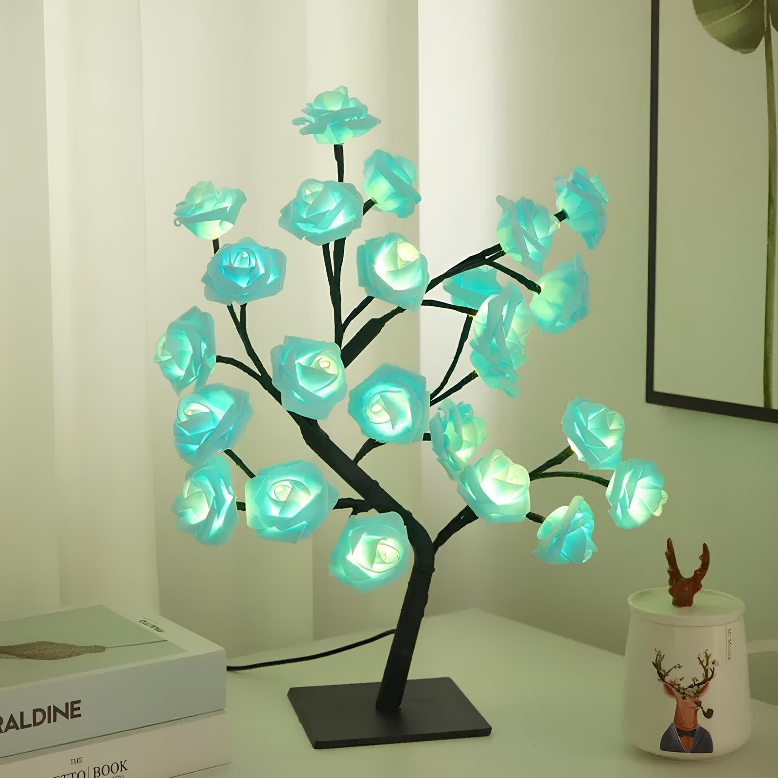 24 LED Rose Tree Night Lamp USB Powered Flower Light NALANI