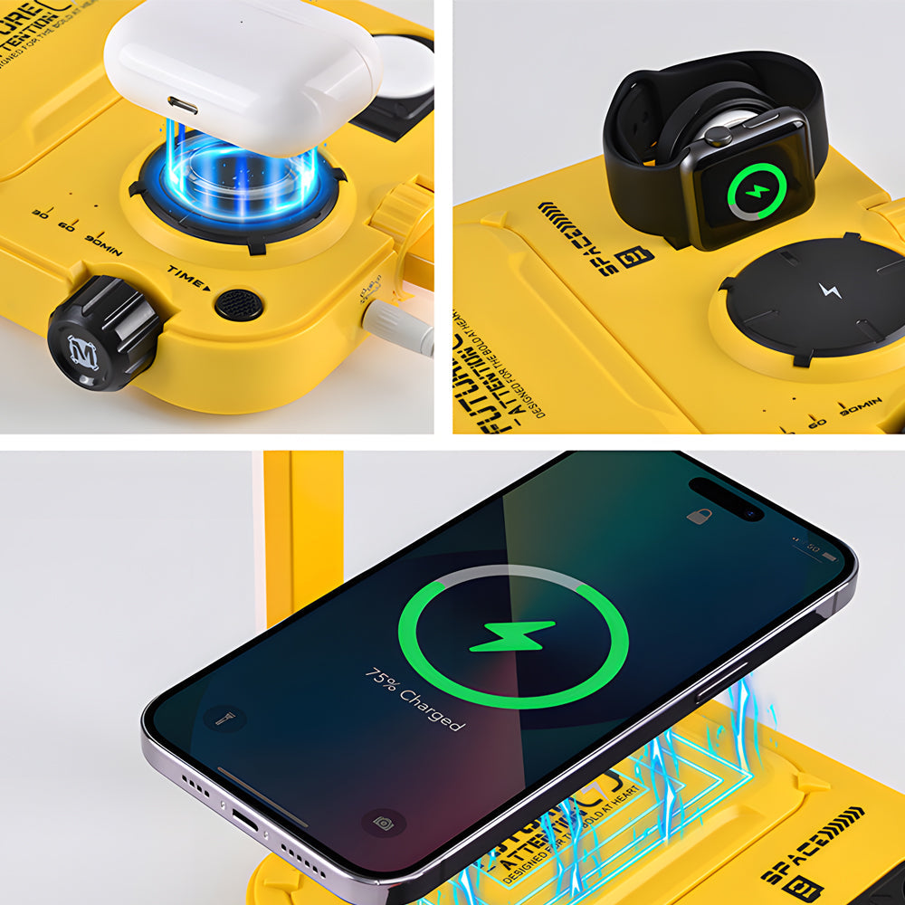 3-In-1 Table Lamp With Wireless Charger RGB Lighting Timer NALANI
