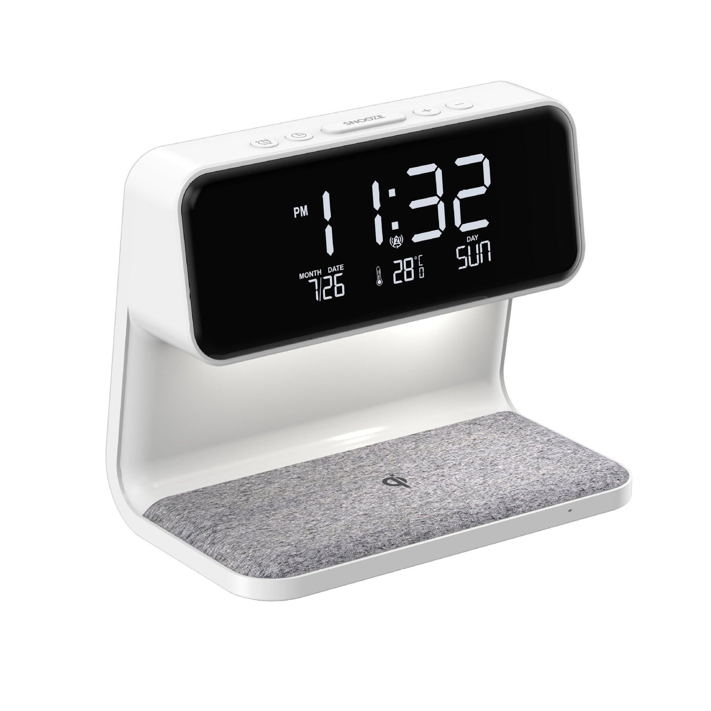 3 in 1 Bed Lamp With Wireless Charger And LCD Alarm Clock NALANI