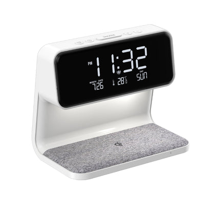 3 in 1 Bed Lamp With Wireless Charger And LCD Alarm Clock NALANI