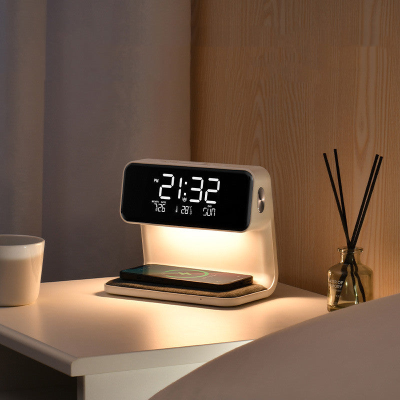 3 in 1 Bed Lamp With Wireless Charger And LCD Alarm Clock NALANI