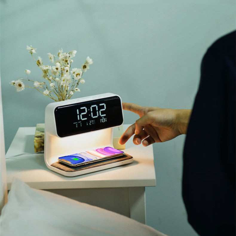 3 in 1 Bed Lamp With Wireless Charger And LCD Alarm Clock NALANI
