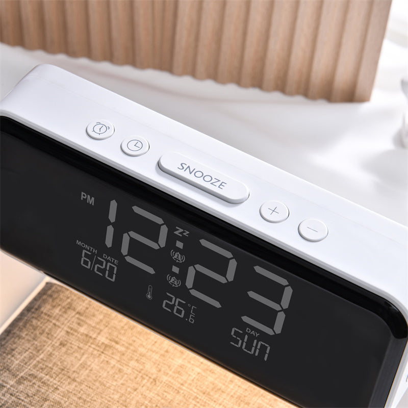 3 in 1 Bed Lamp With Wireless Charger And LCD Alarm Clock NALANI