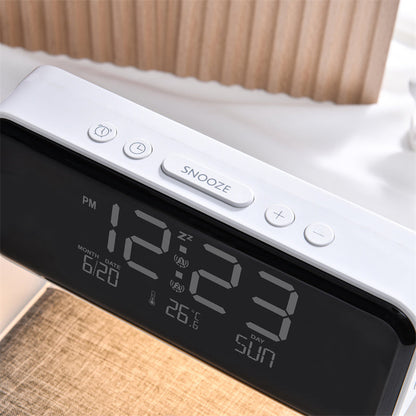 3 in 1 Bed Lamp With Wireless Charger And LCD Alarm Clock NALANI