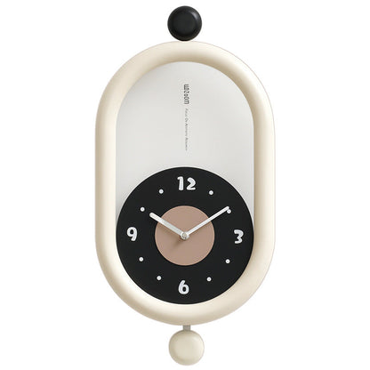 3D Artistic Long Pendulum Clock for Home Decor and Living Room Elegance White NALANI