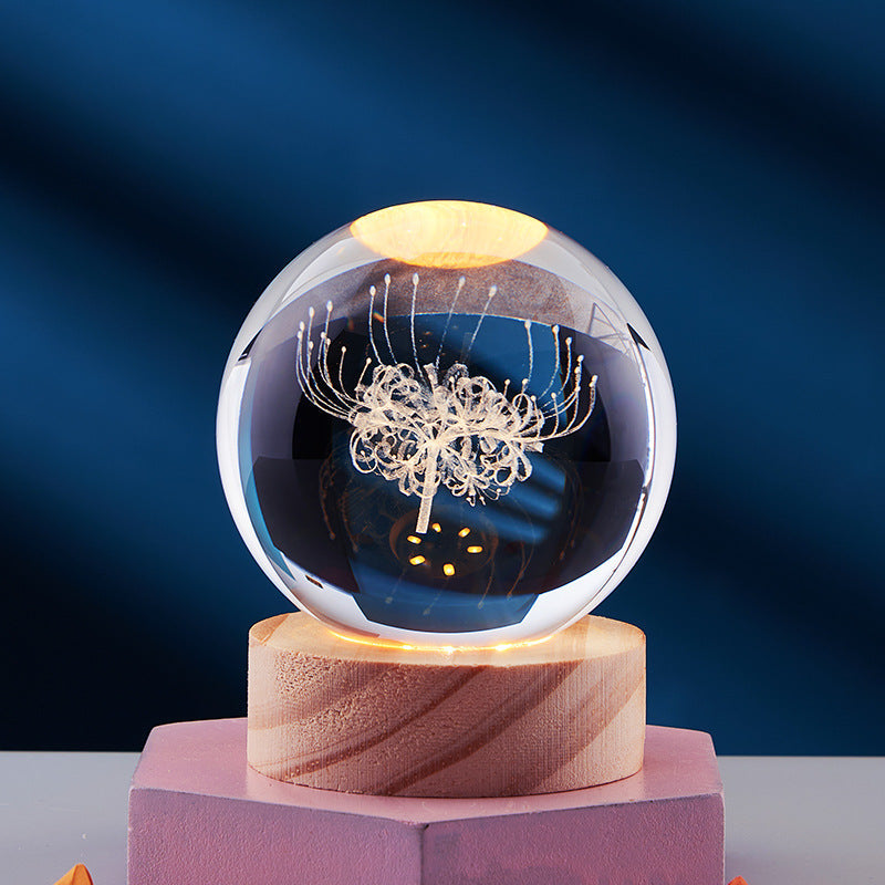 3D Crystal Night Lamp with LED Lighting Effects for Home Decor nr3 NALANI