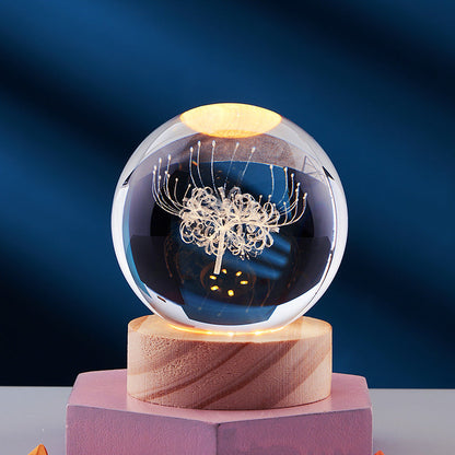 3D Crystal Night Lamp with LED Lighting Effects for Home Decor nr3 NALANI