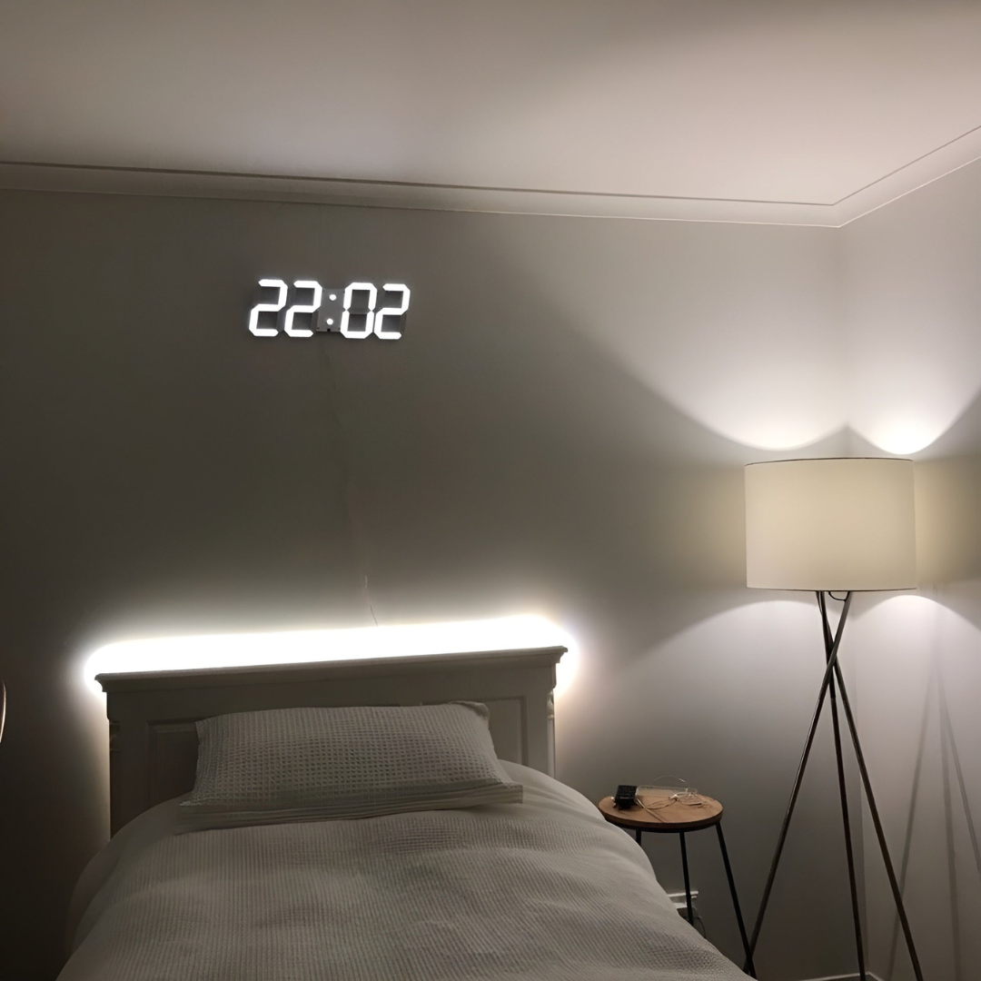 3D LED Digital Wall Clock For Modern Interiors Home Decor NALANI