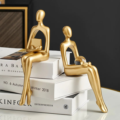 Abstract Book Shelf Decor Figures for Unique Home Accent NaLani