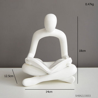 Abstract Decorative Figures for Unique Home Decor and Style White NaLani