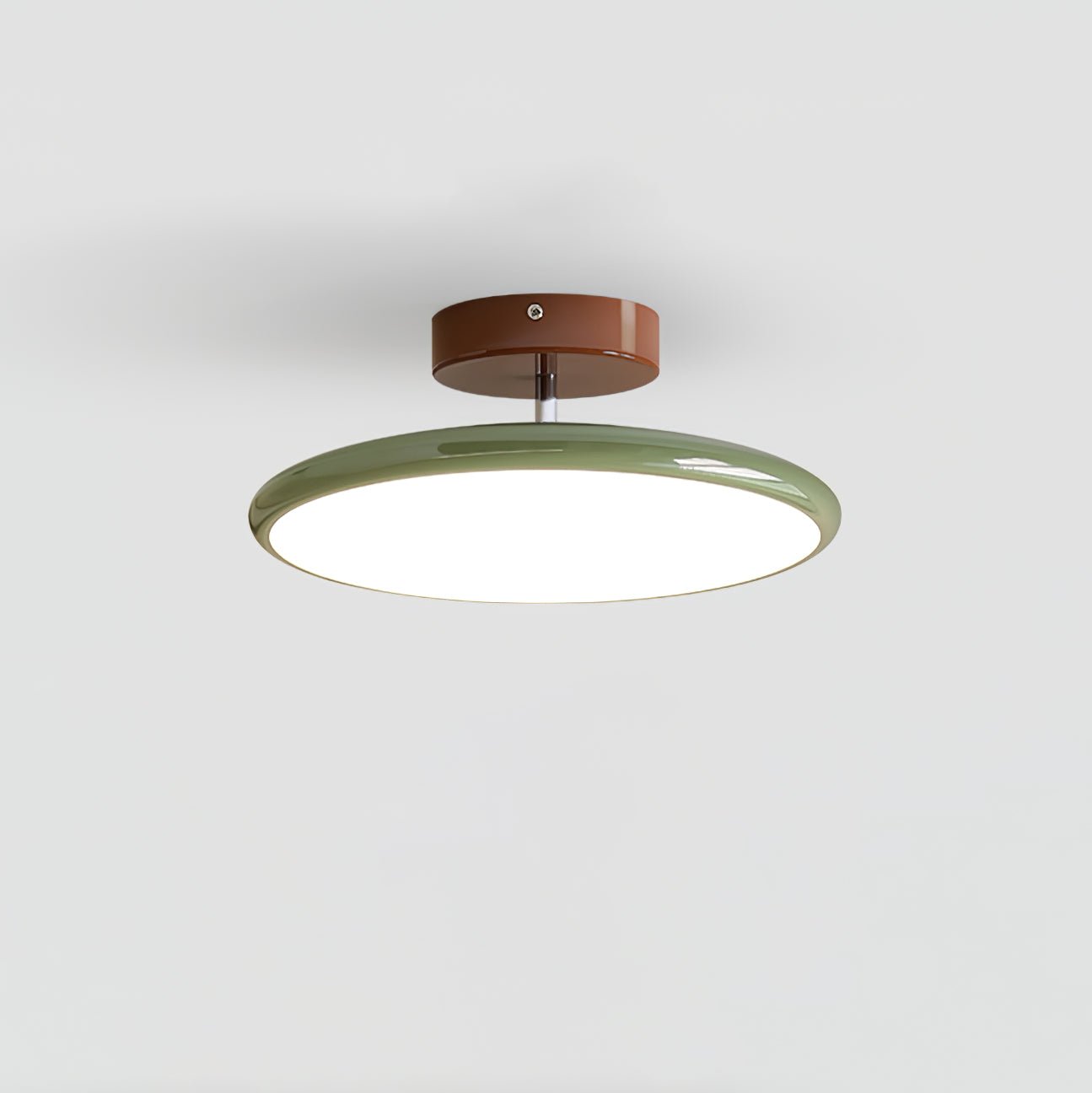 Adjustable Circular Ceiling Lamp for Ambient Lighting Green Warm Light NALANI
