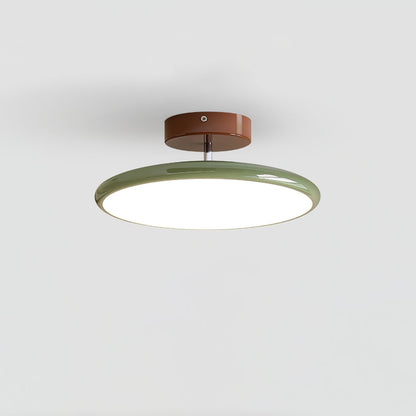 Adjustable Circular Ceiling Lamp for Ambient Lighting Green Warm Light NALANI
