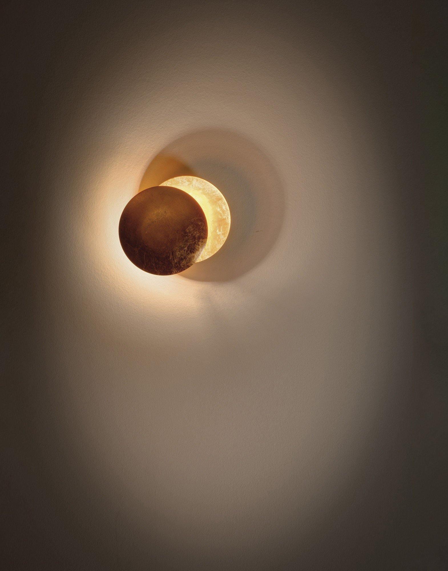 Adjustable Disc Wall Lamp With Nickel Front Disk Modern NALANI
