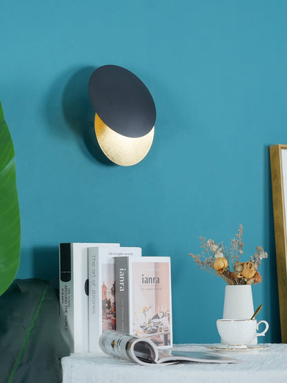 Adjustable Disc Wall Lamp With Nickel Front Disk Modern NALANI