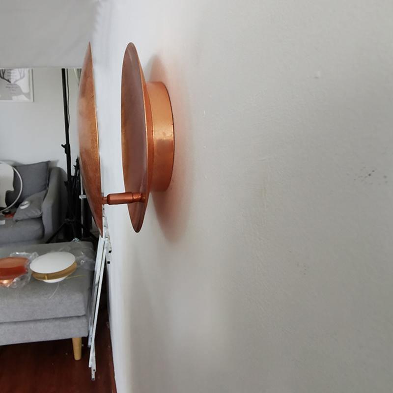 Adjustable Disc Wall Lamp With Nickel Front Disk Modern NALANI