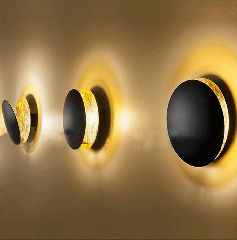 Adjustable Disc Wall Lamp With Nickel Front Disk Modern NALANI