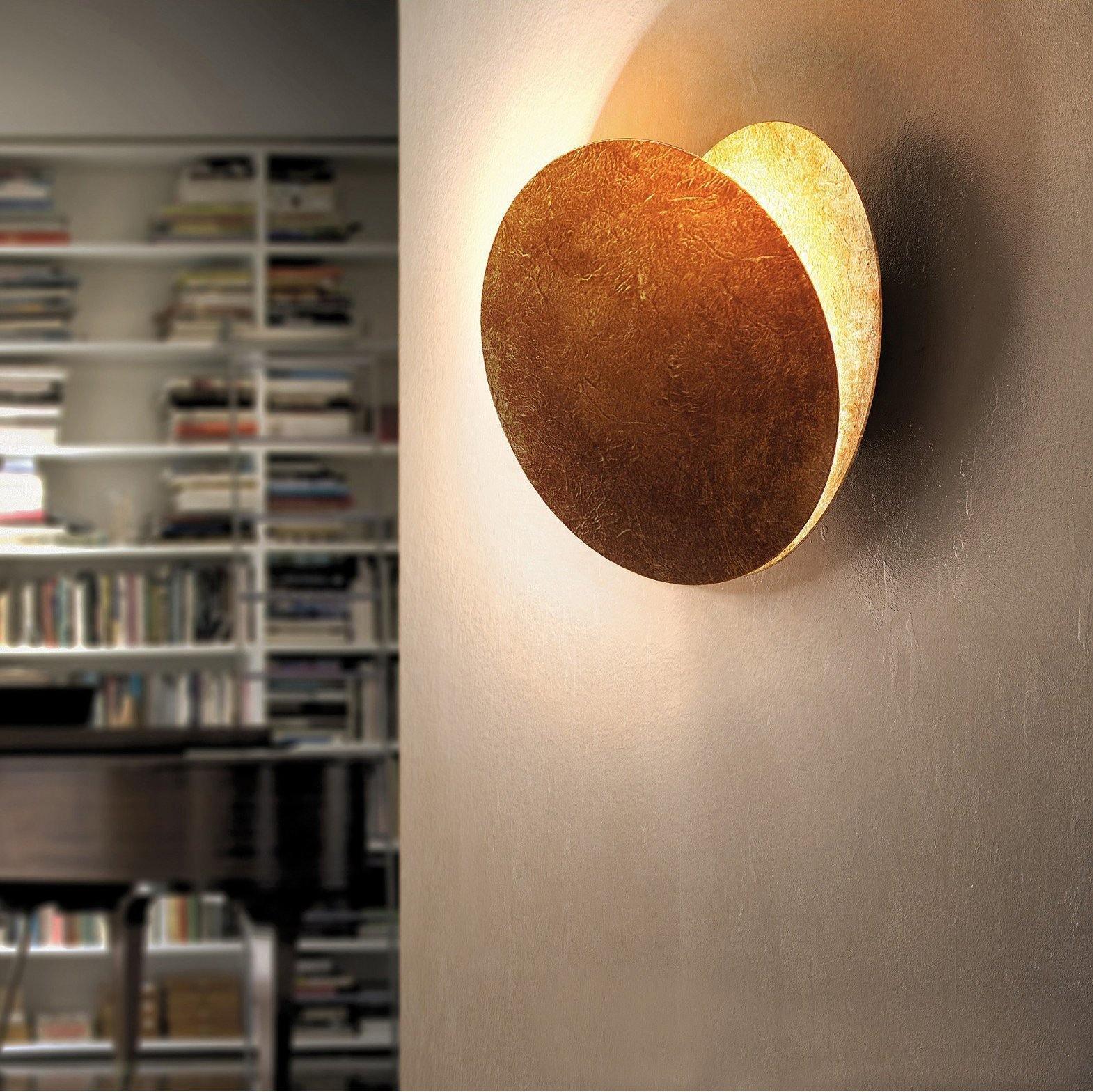 Adjustable Disc Wall Lamp With Nickel Front Disk Modern NALANI
