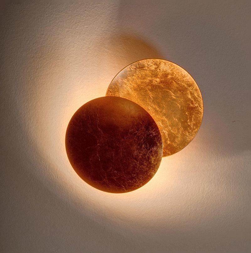 Adjustable Disc Wall Lamp With Nickel Front Disk Modern NALANI