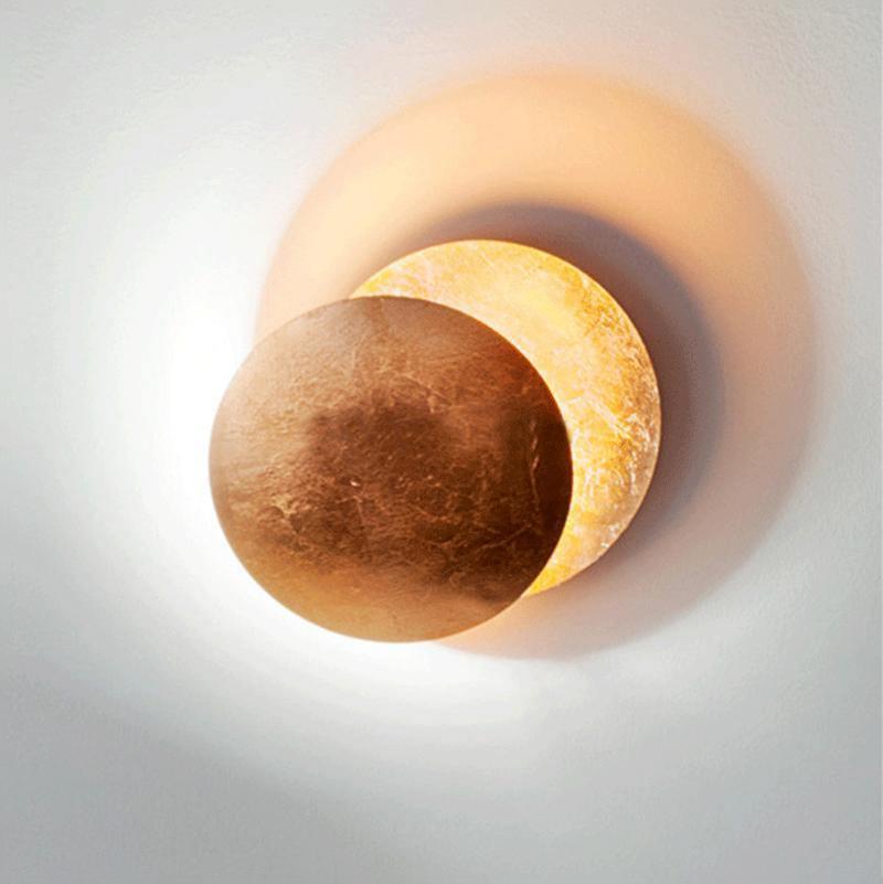 Adjustable Disc Wall Lamp With Nickel Front Disk Modern NALANI