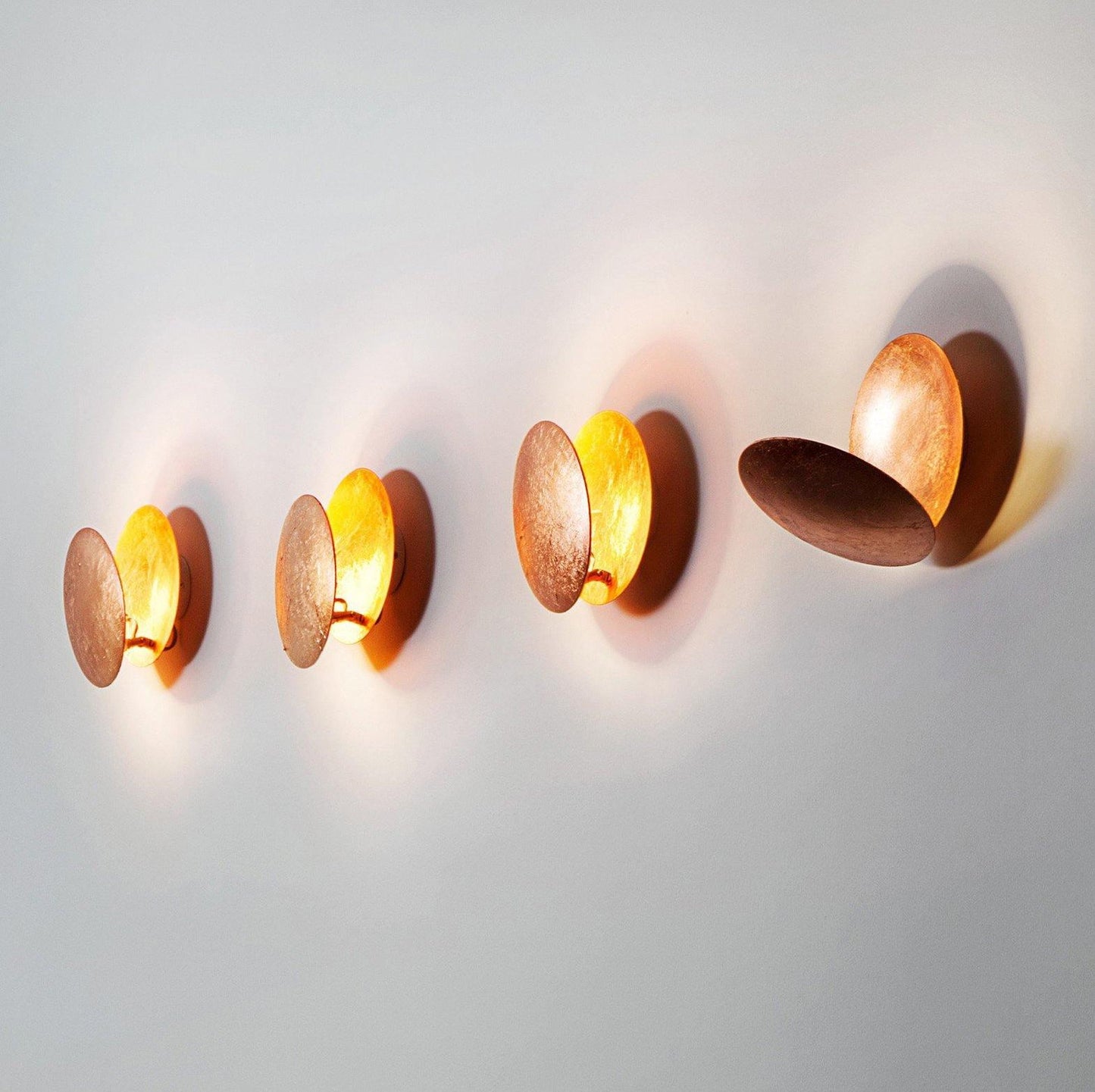Adjustable Disc Wall Lamp With Nickel Front Disk Modern NALANI