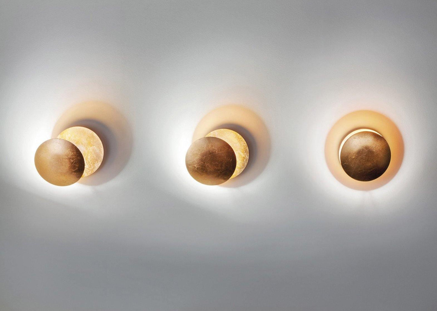 Adjustable Disc Wall Lamp With Nickel Front Disk Modern NALANI