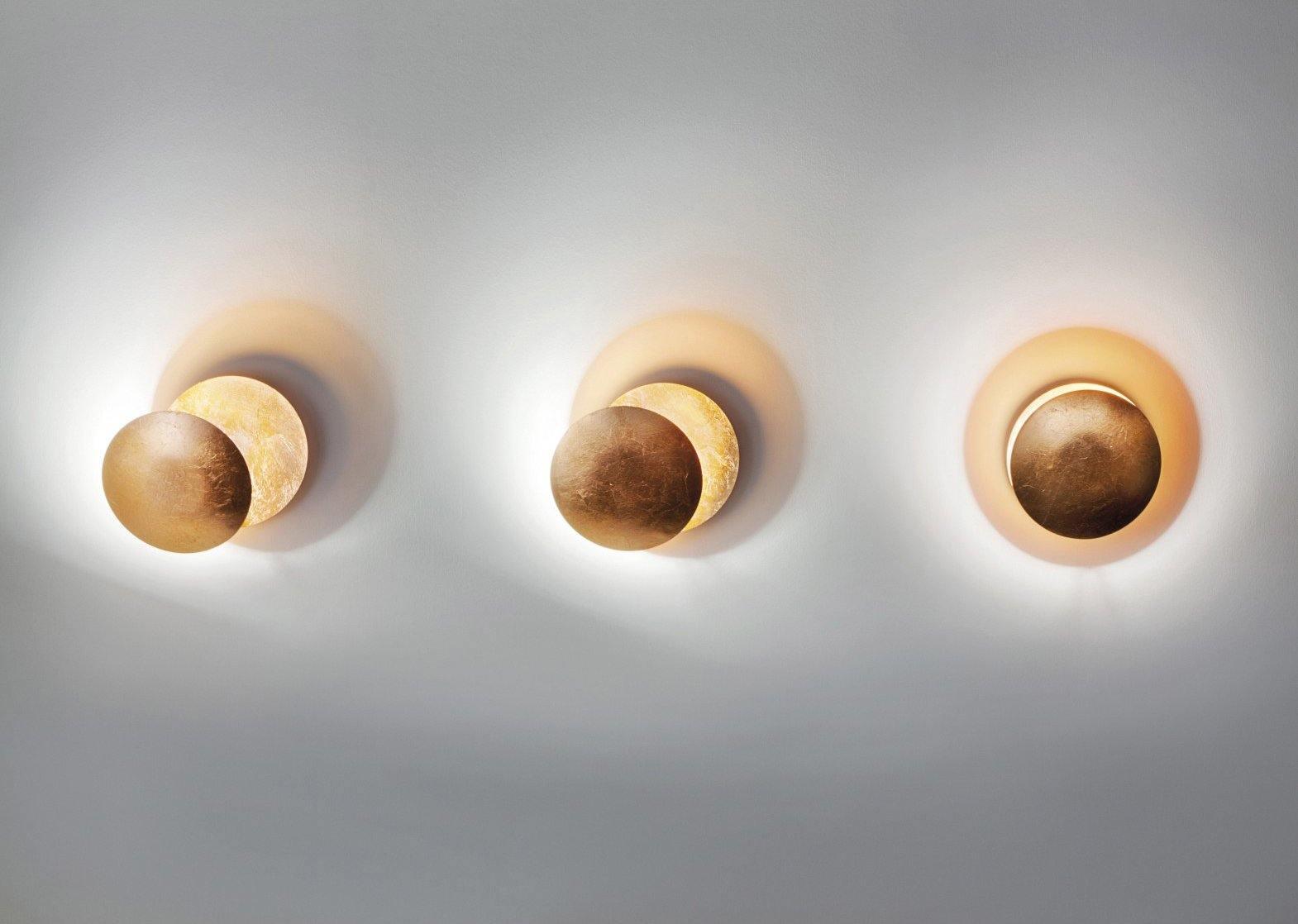 Adjustable Disc Wall Lamp With Nickel Front Disk Modern NALANI