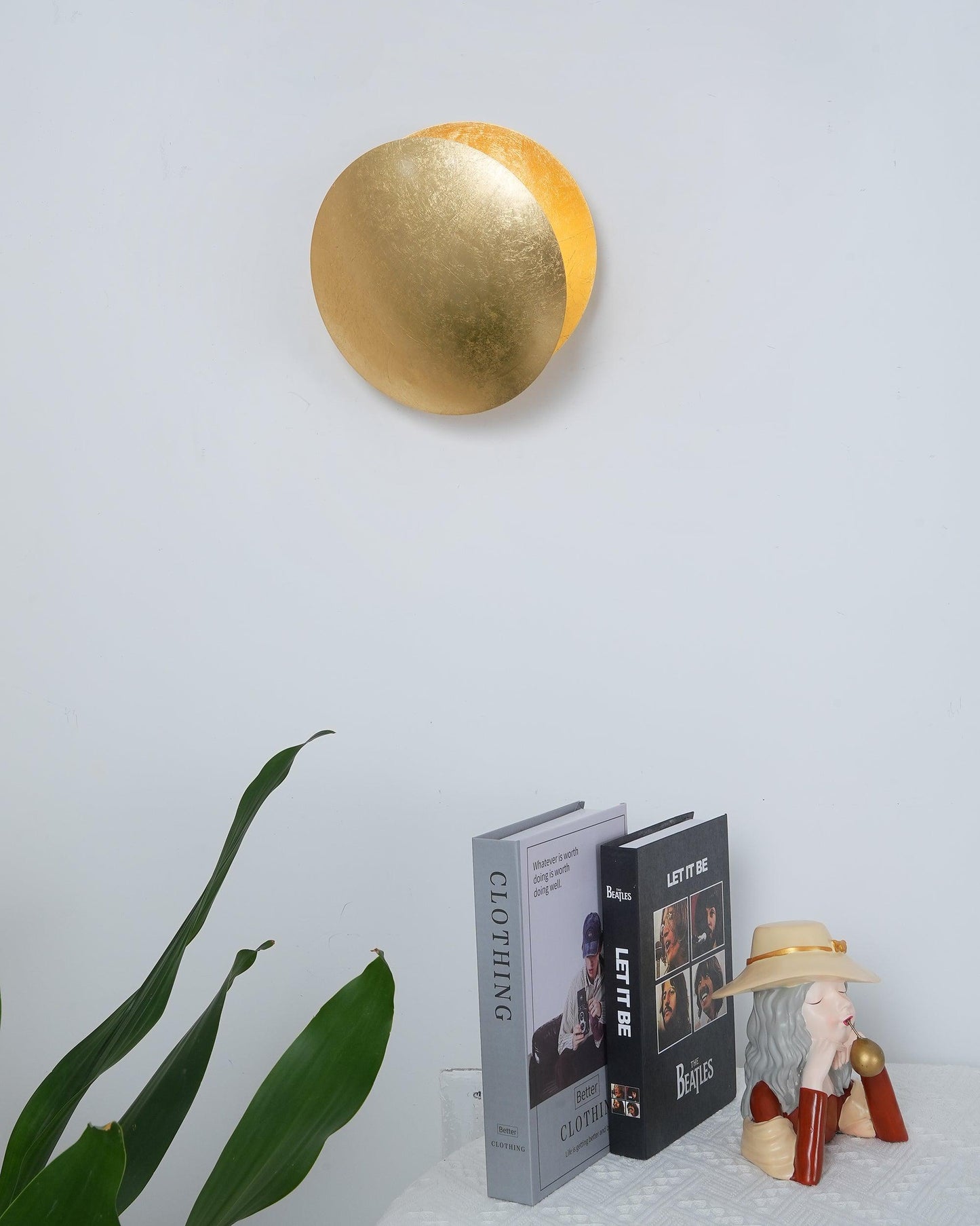 Adjustable Disc Wall Lamp With Nickel Front Disk Modern NALANI