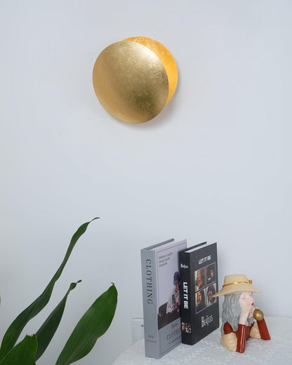Adjustable Disc Wall Lamp With Nickel Front Disk Modern NALANI